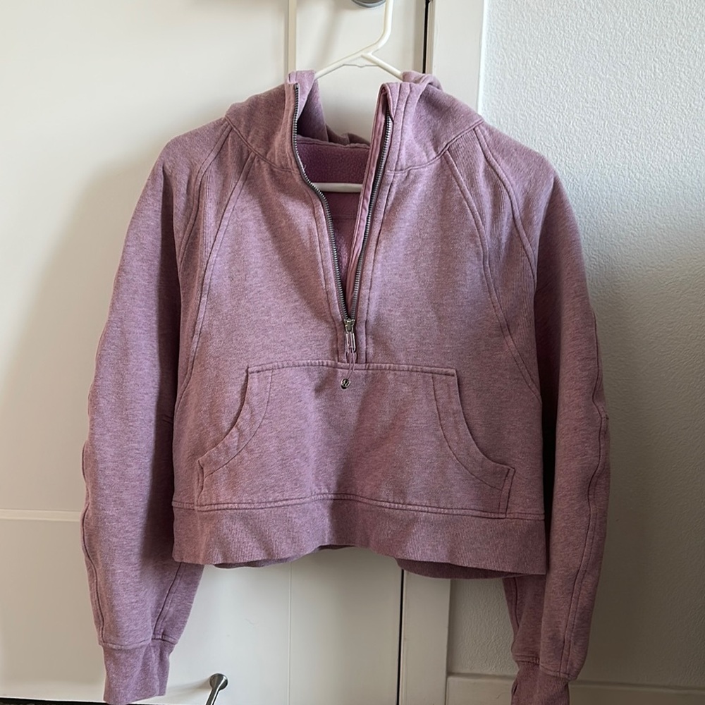 lululemon athletica oversized scuba hoodie - heathered pink, m/l
